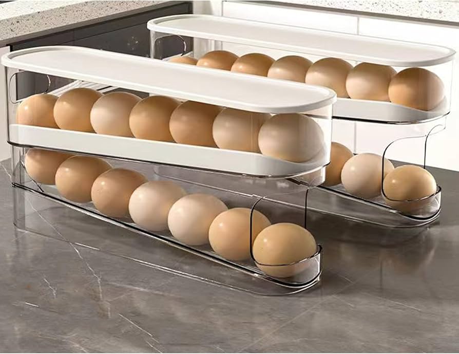 Amazon｜MeetAll 卵入れ 自動ローリング 卵ラック 冷蔵庫用 12-15個