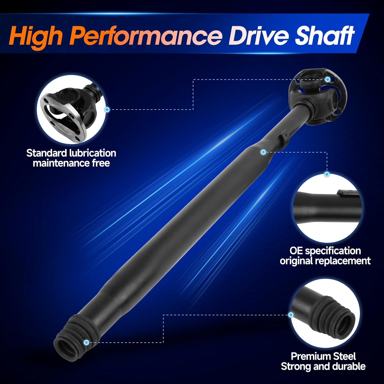 2534103301 Front Drive Shaft Prop Shaft Driveshaft Assembly Fit for Mercedes-Benz C300 2017-2020| E300 2017-2019| GLC63 AMG S 2018-2019, E350, GLC300, GLC43 AMG, OE 2534103301