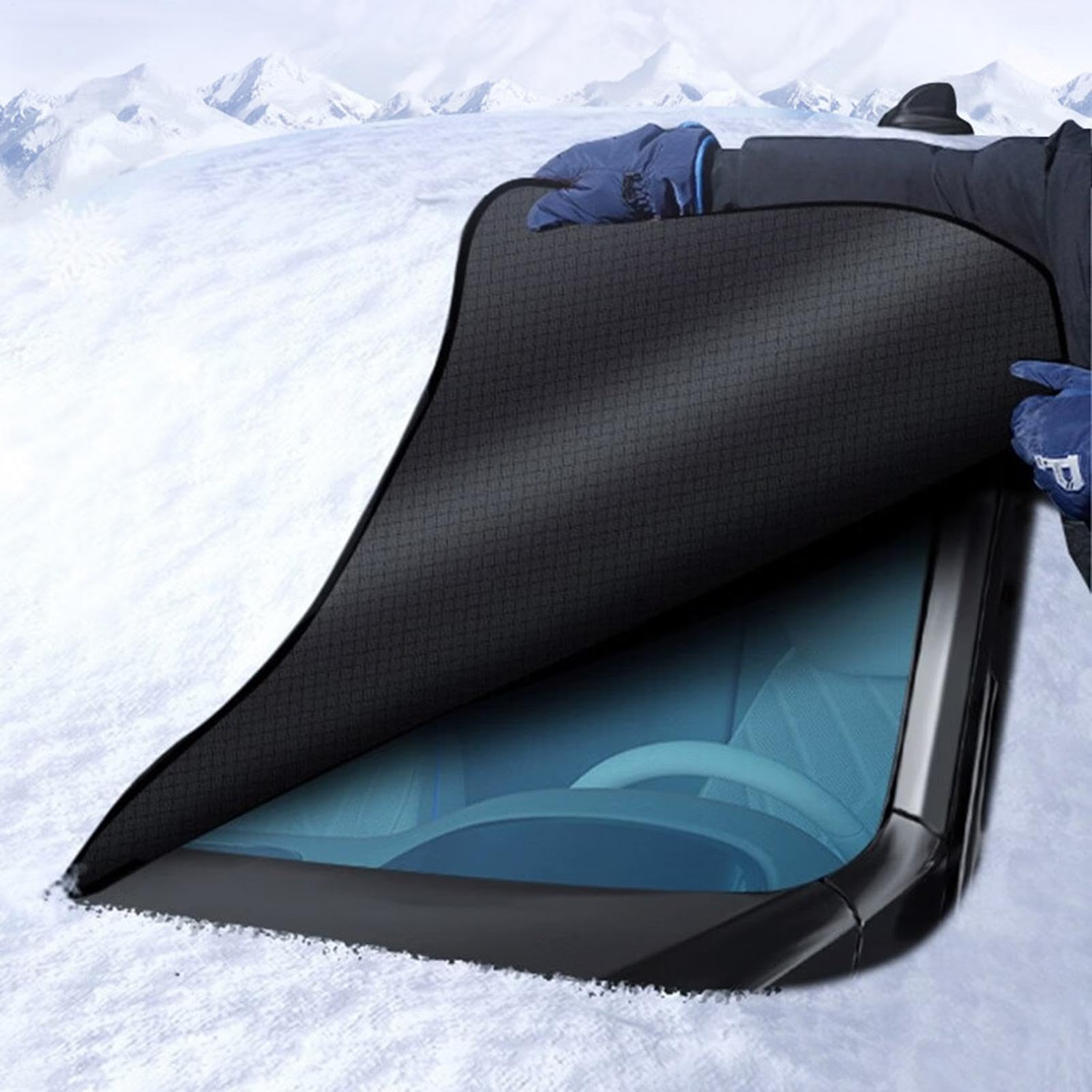 Housse Anti-Givre pour Pare-Brise Voiture Protecteur Hiver Renforcé Contre
