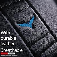 Vista 4 de Fundas protectoras de asiento de automóvil de lujo de 2 asientos para Mazda CX-3 2016-2021, diseño de bolsa de almacenamiento trasera, almohada