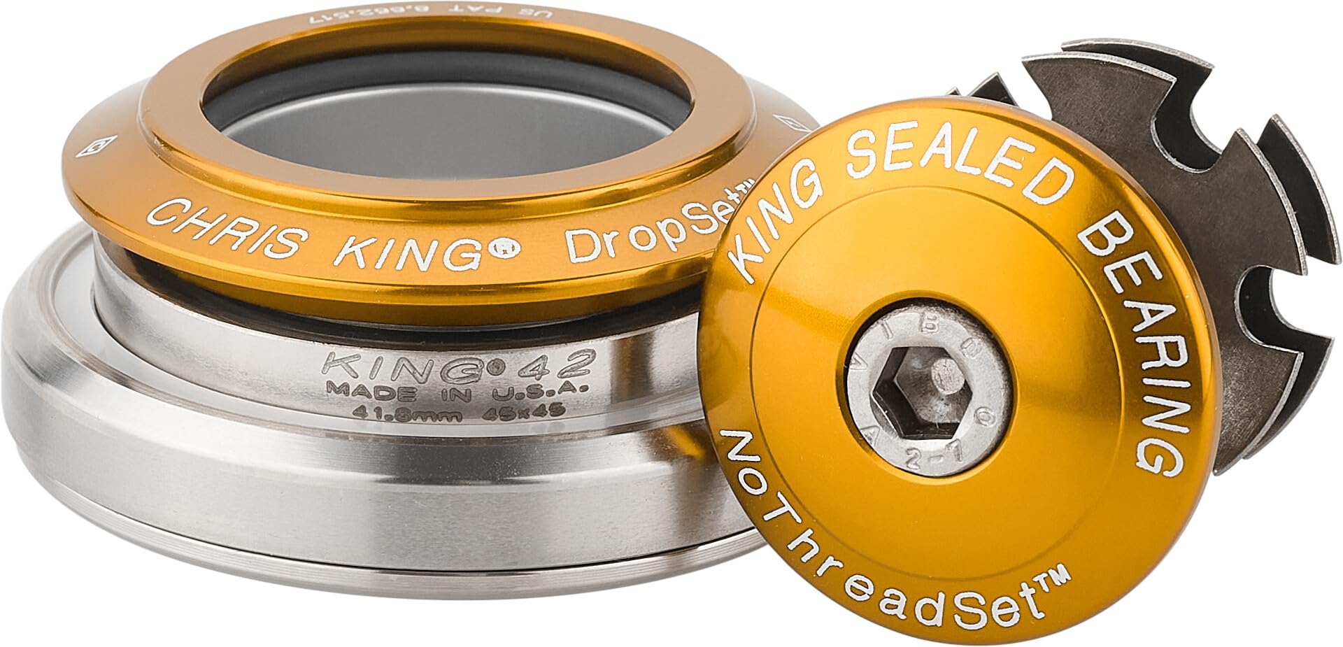 CHRIS KING ヘッドパーツ DROPSET5 ゴールド ヘッドパーツ