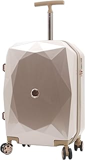 kensie Women's 3D Gemstone TSA Lock Hardside Spinner Luggage, Rose Gold, 20-Inch Carry-On