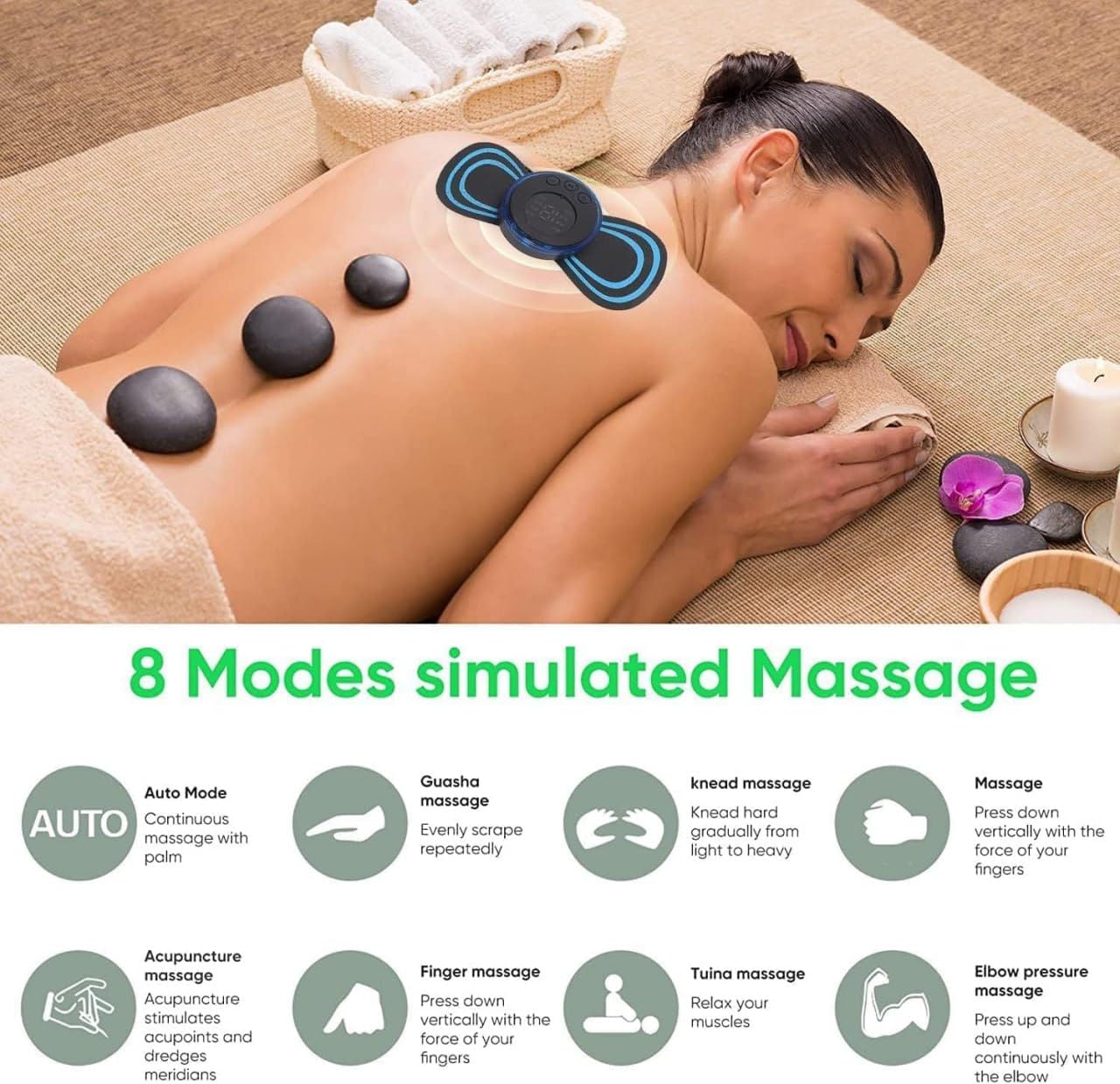 Vmoni Body Massager Machine for Pain Relief with 8 Mode & 19 Strength Level Wireless EMS Mini Massager Butterfly Massager for Shoulder Legs Massage Neck & Back Massager (Pack of 1) Vmoni Body Massager Machine for Pain Relief with 8 Mode & 19 Strength Level Wireless EMS Mini Massager Butterfly Massager for Shoulder Legs Massage Neck & Back Massager (Pack of 1)