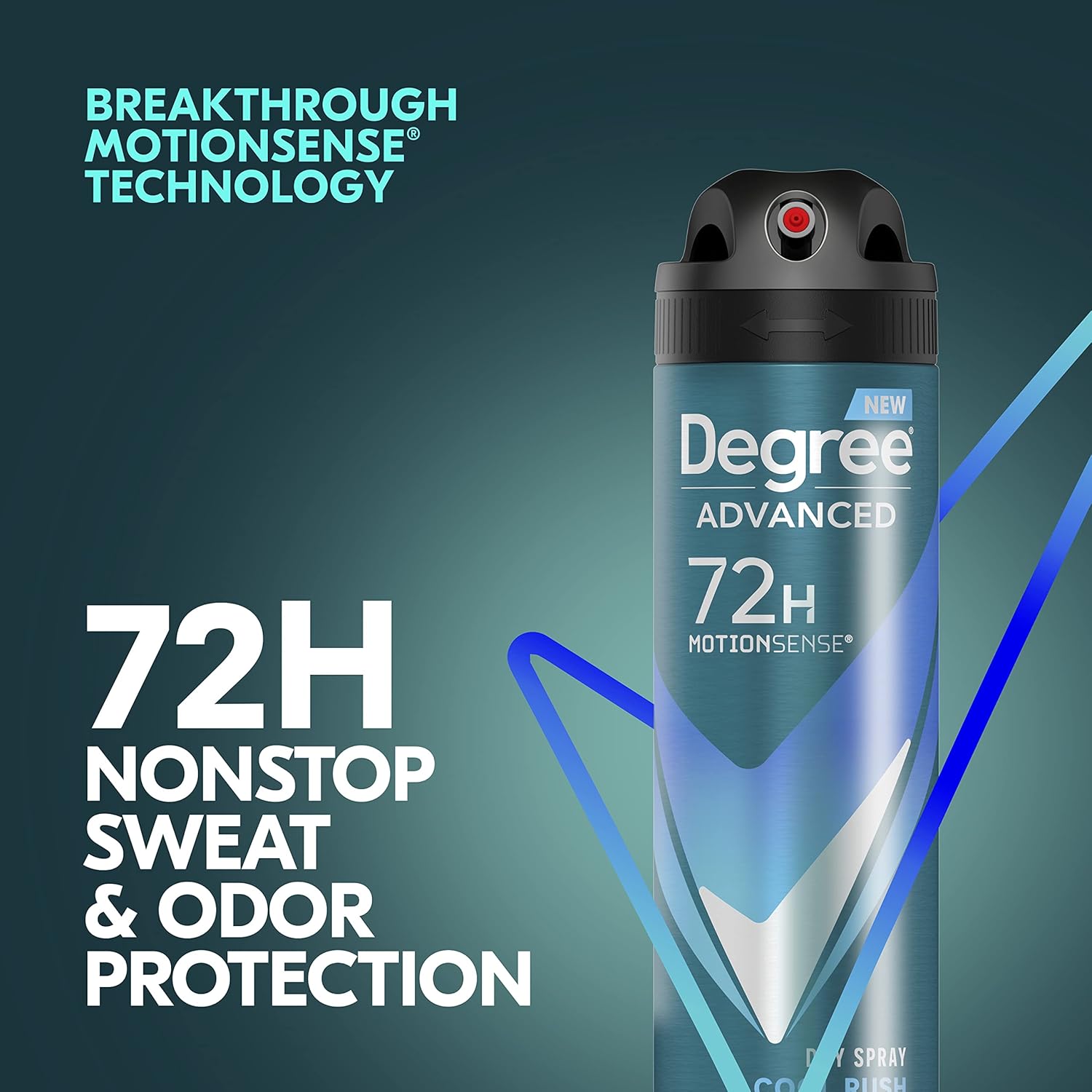 Degree Men Antiperspirant Deodorant Dry Spray Cool Rush Deodorant for Men With MotionSense Technology 3.8 oz - Image 3