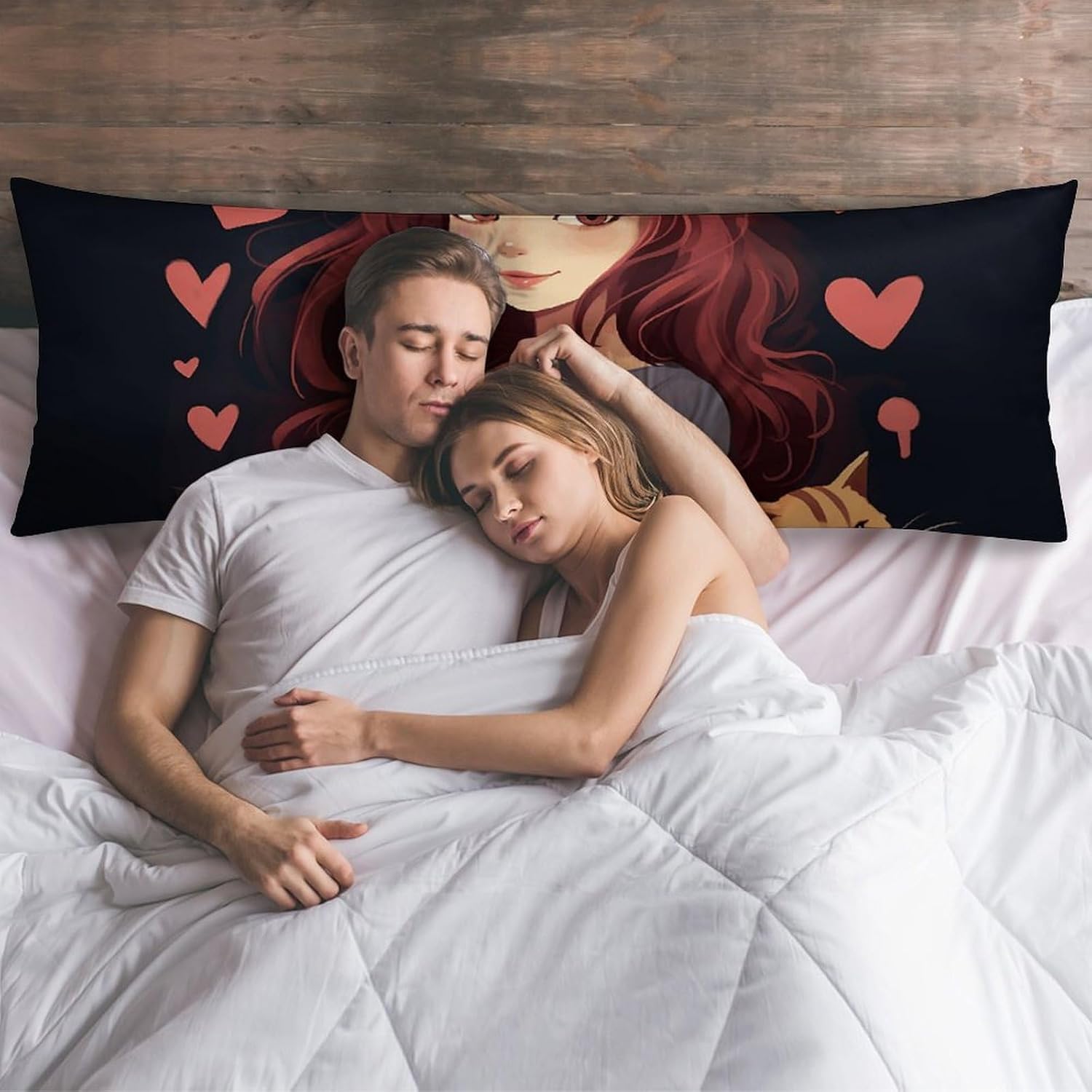 Small/Medium/Standard/Large Pillowcase Envelope Style Pillowcase with Invisible Zipper Cover, Breathable and Soft, Sleep Gift Bed A Girl Who Loves Cats Pillowcase