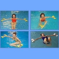Vista 3 de 2 mancuernas para piscina, fitness, ejercicios aeróbicos acuáticos, mancuernas de piscina para ejercicio, juego de mancuernas de espuma EVA