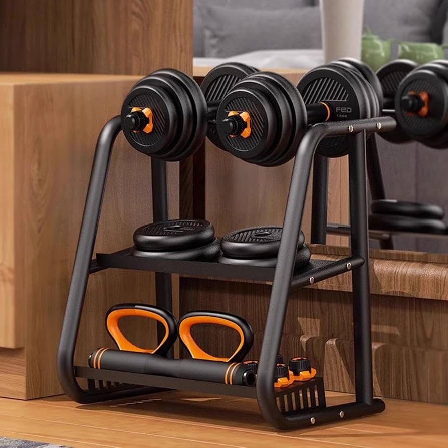 Amazon | ダンベルラック ダンベル 収納 ラック ブラック マルチレベル