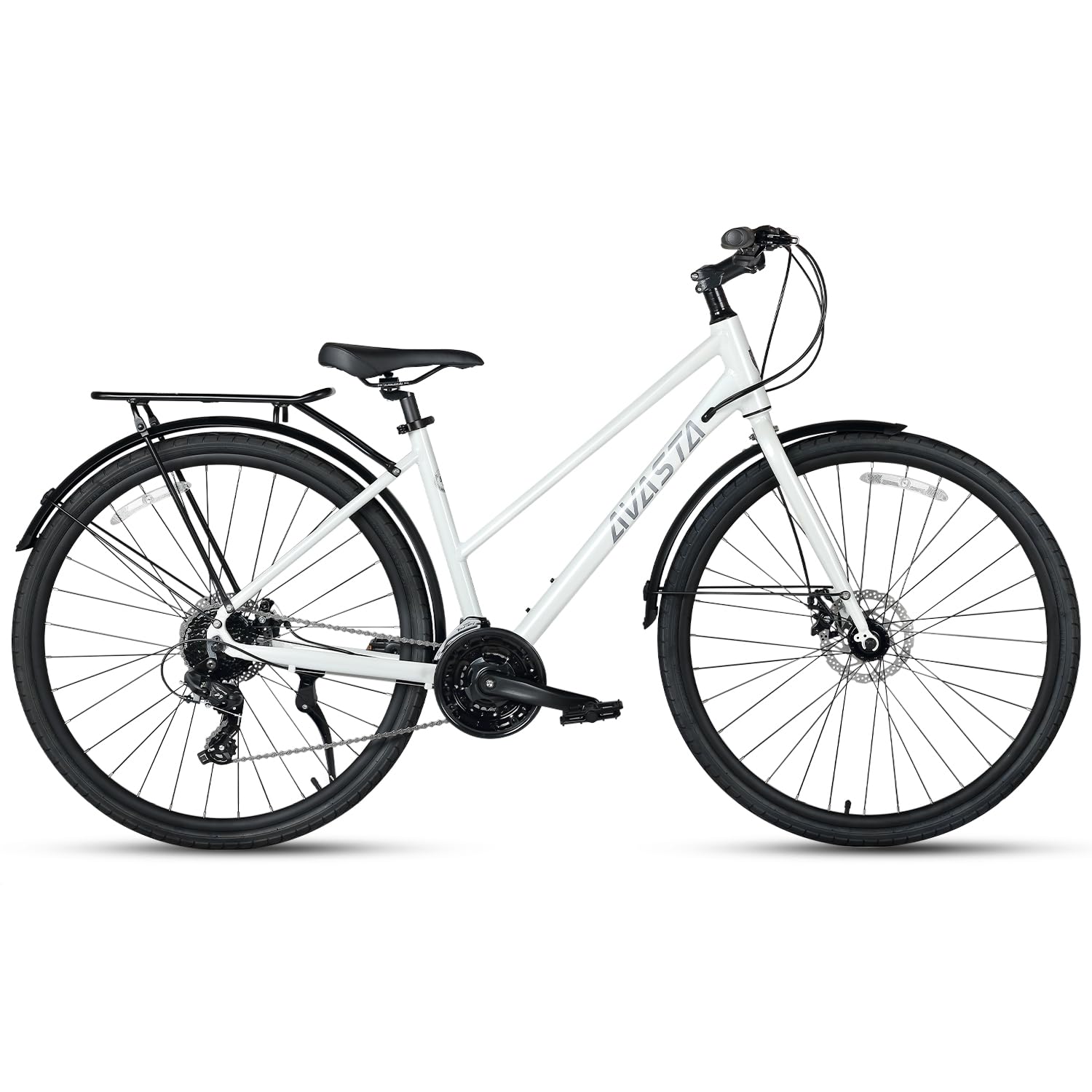 自転車 【AVASTA】クロスバイク 軽量アルミフレーム シマノ24段変速街乗