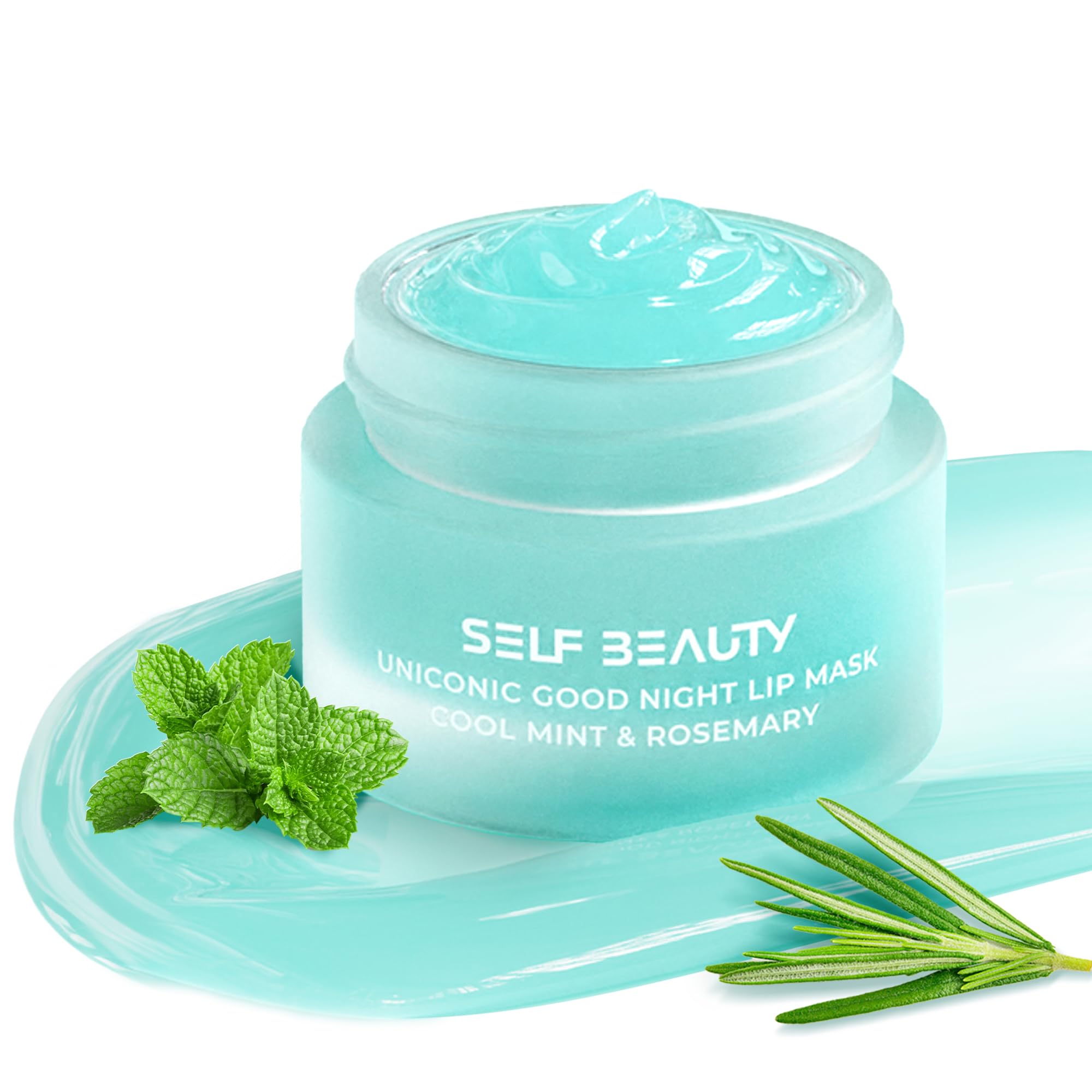 SelfBeauty Lippenmaske Mit Minze & Rosmarin – Veganer Lippenbalsam Für Weiche, Gepflegte Lippen