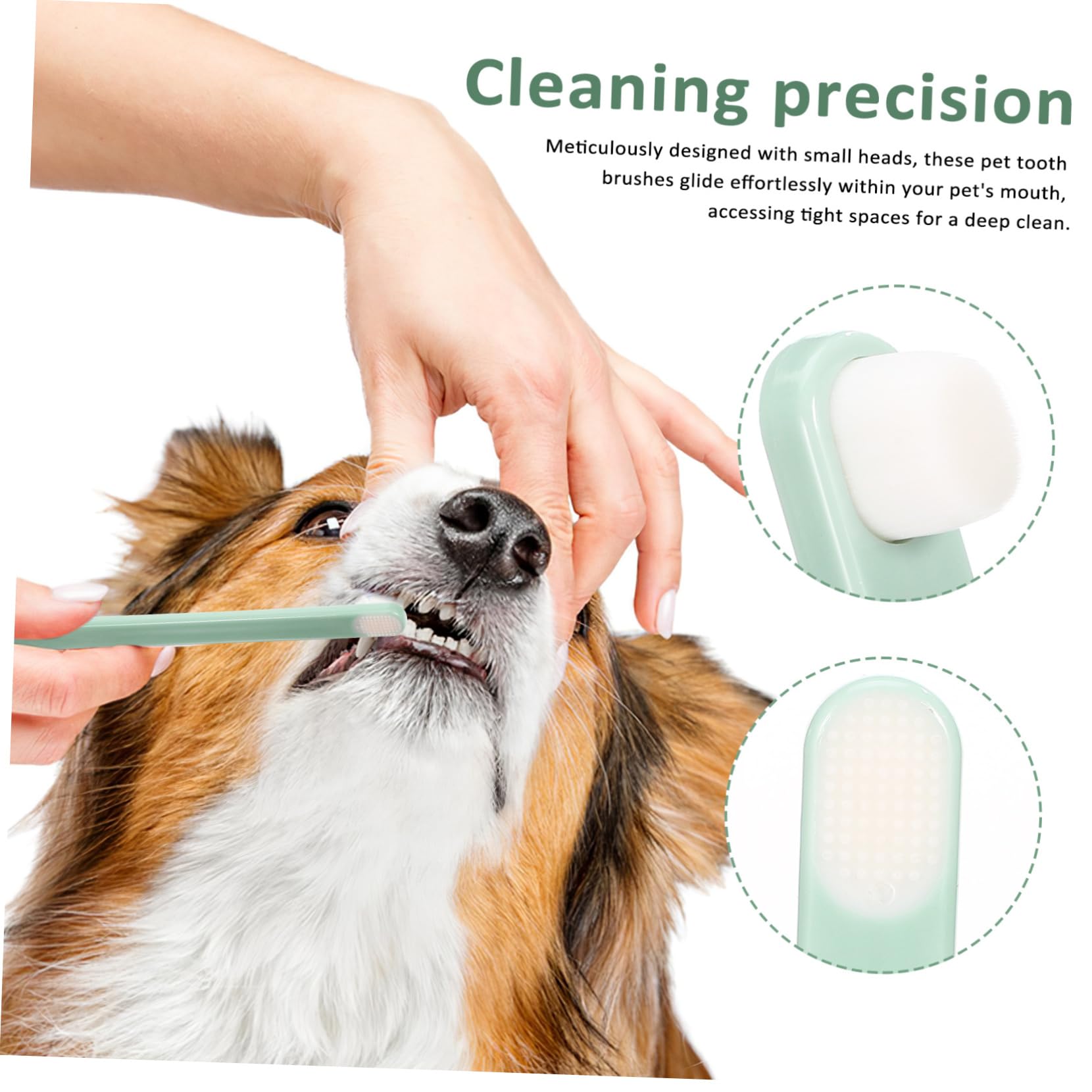 Supvox 15stücke Teiliges Für Zahnpflege Von Haustieren Weiche Bürsten Mit -Kopf Für Hunde Katzen Und Kaninchen Effektive Und Sanfte Mundhygiene Für Empfindliche Tiere