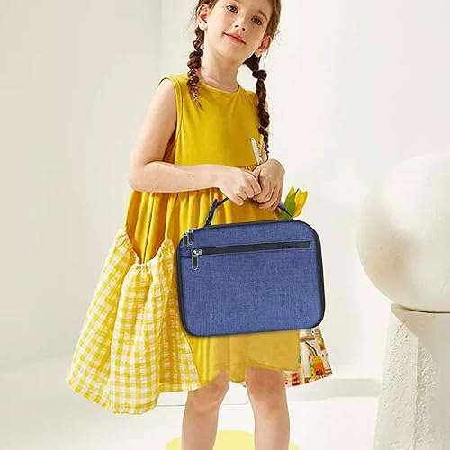 Miniatura 7 de Femuar - Lonchera para niños y niñas, lonchera aislada duradera, lonchera para niños y niñas, lonchera para la escuela, color azul oscuro