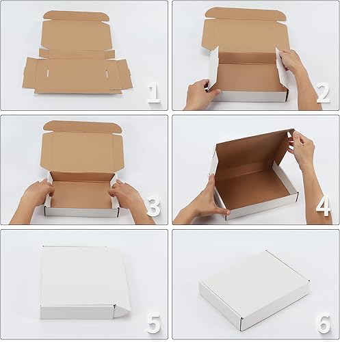 Miniatura 4 de EYMPEU Cajas de regalo de margaritas rosas de 12 x 9 x 4 pulgadas, paquete de 20 cajas de envío de regalos a granel para mujeres, sobres de regalo