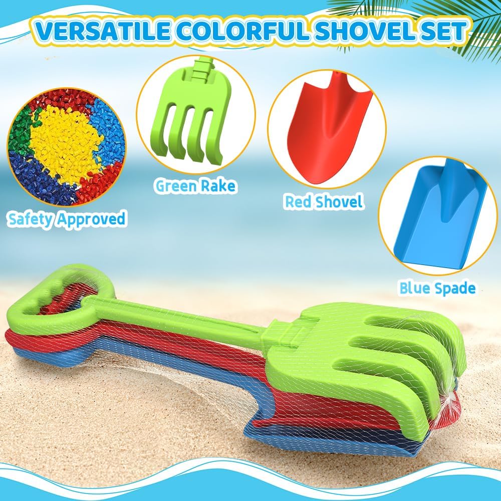 6PCS Foldable Pails + Beach Shovels