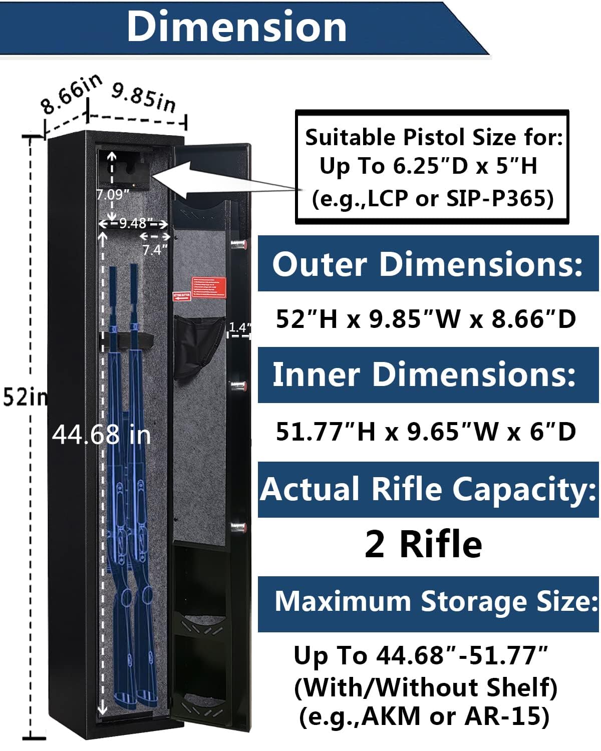 Three Rifle Gun Safe Snapklik.com : KAER 3 Gun Safe,Gun Safes For Home Rifle