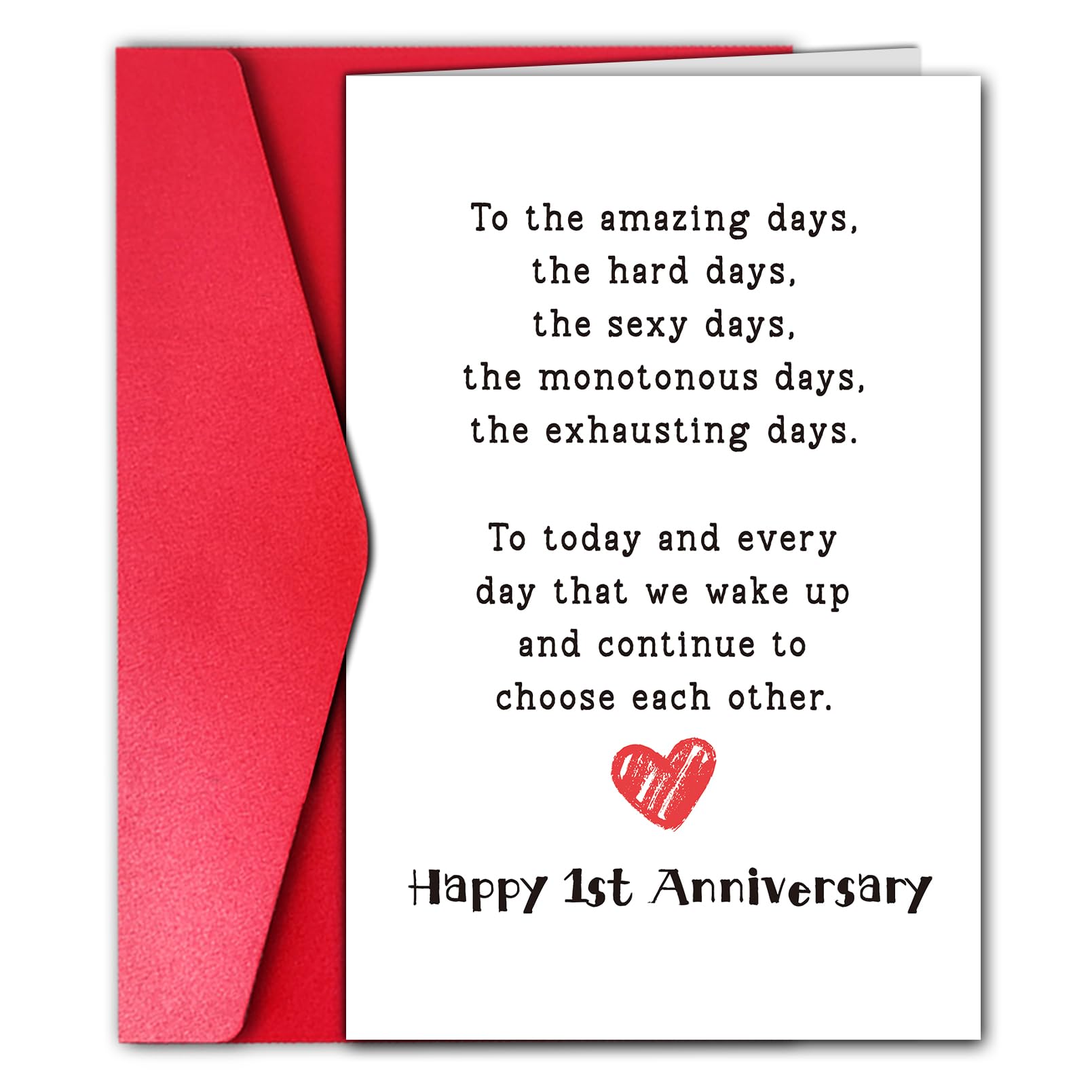 CGBRspacex Happy 1st Anniversary Card for Him, Romantic One Year Anniversary Card Gift Idea for Men Husband Fiancé (Amazing Days)