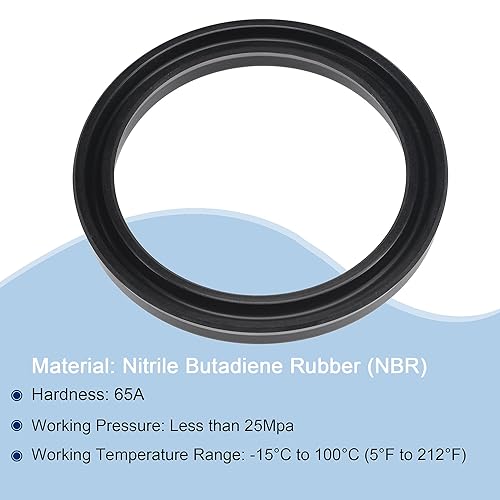 Miniatura 46 de MECCANIXITY USH - Sello radial para eje de 1.240 in de diámetro interior x 1.634 in de diámetro exterior x 0.236 in de ancho, color negro