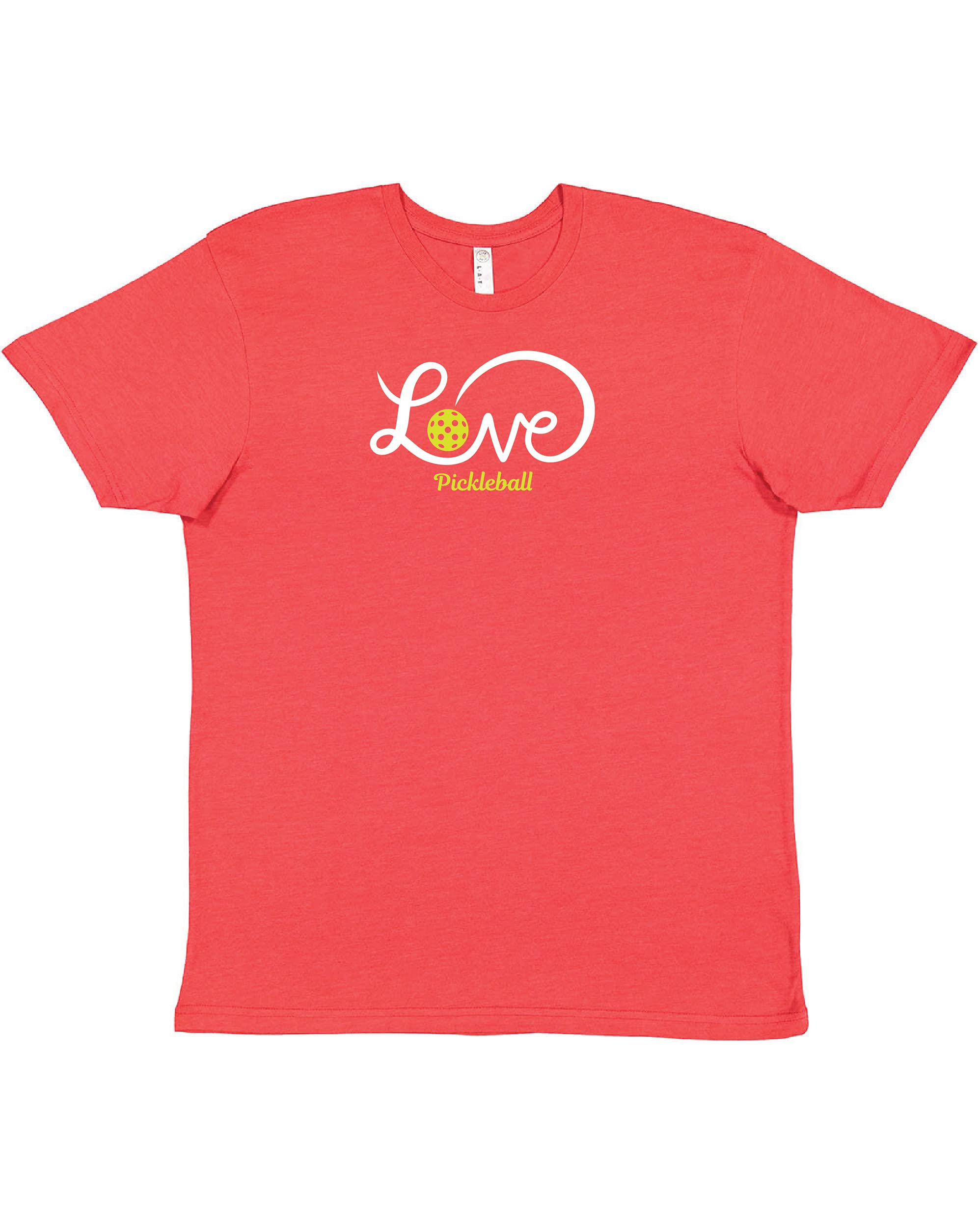 Love Pickleball Ribbon Mens Vintage T-Shirt