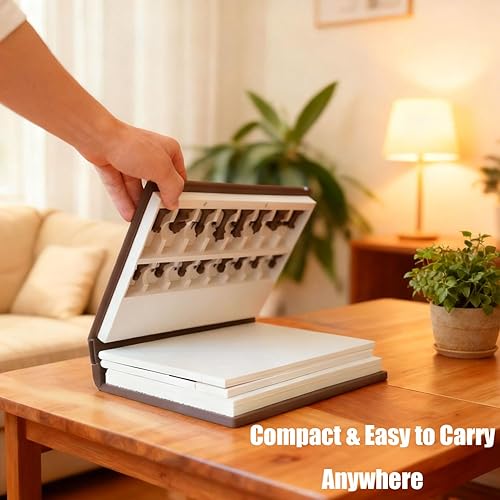 Miniatura 6 de Playbook'd - Juego de ajedrez magnético impreso en 3D, juego de mesa plegable con diseño de libro para adultos, juego de ajedrez compacto portátil y