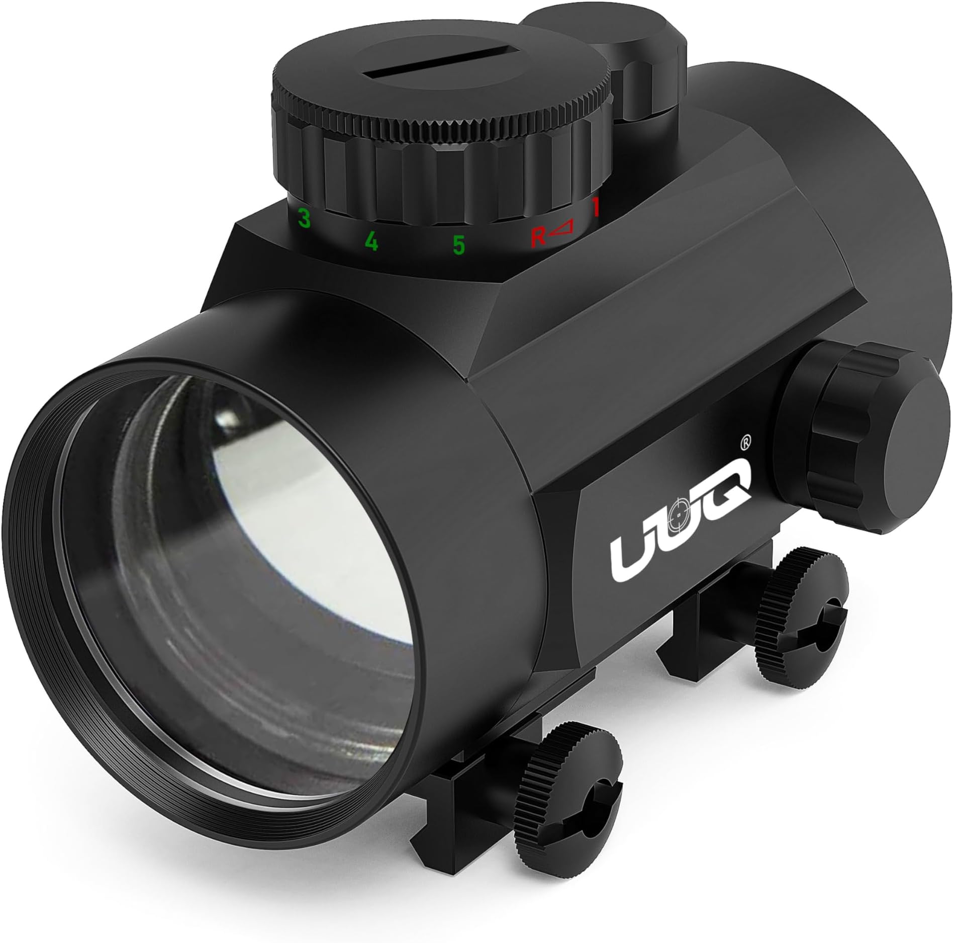 UUQ 1x40mm Reflex Sight, 4MOA Red&Green Dot Sight, Waterproof and Shockproof Gun Sight with 5-Level Brightness, Fits 20mm Rails