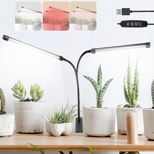 Miniatura 11 de 40W Luz de Crecimiento LED para Plantas, Luces de Crecimiento de Espectro Completo para Plantas de Interior, ENCENDIDO/APAGA AUTO con Temporizador