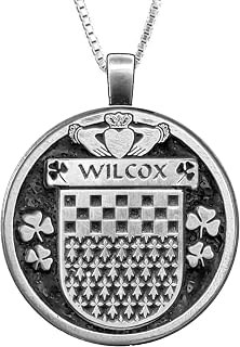 Wilcox Irish Coat of Arms Disk Pendant