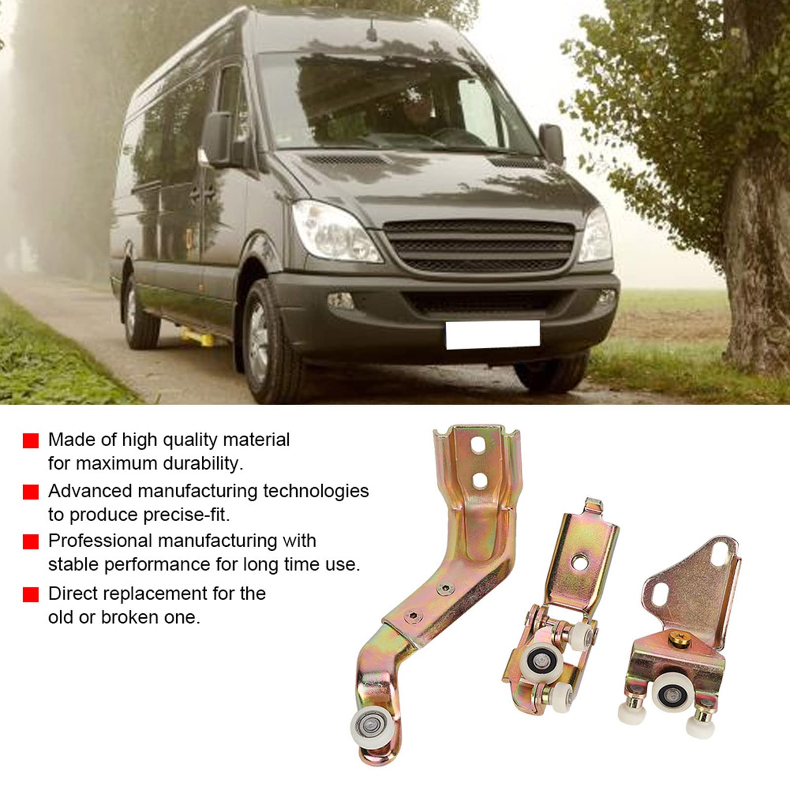 Juego de Guías de Rodillos para Puerta Corredera Derecha para Sprinter 1995-2006, con 9017600128, 9017601047, 9017601347, para, LT Sprinter