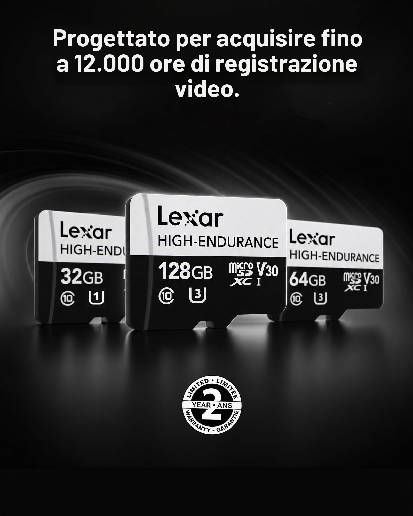 Lexar Scheda microSDHC/microSDXC UHS-I ad alta resistenza 128 GB