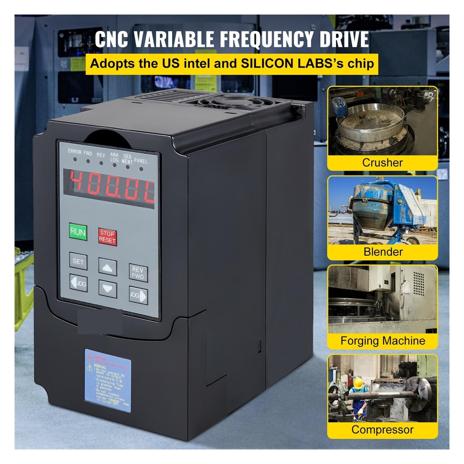 Variador De Frecuencia Przetwornica częstotliwości VFD przetwornica częstotliwości 1.5/2.2/3.0/4.0/5.5/7.5KW AC 220 3P regulator prędkości wyjściowej do silnika CNC Kompaktowa konstrukcja(5.5KW)