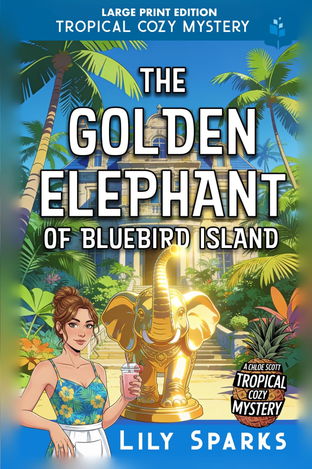 The Golden Elephant of Bluebird Island Large Print: Tropical Cozy Mystery (A Chloe Scott Tropical Cozy Mystery LARGE PRINT)