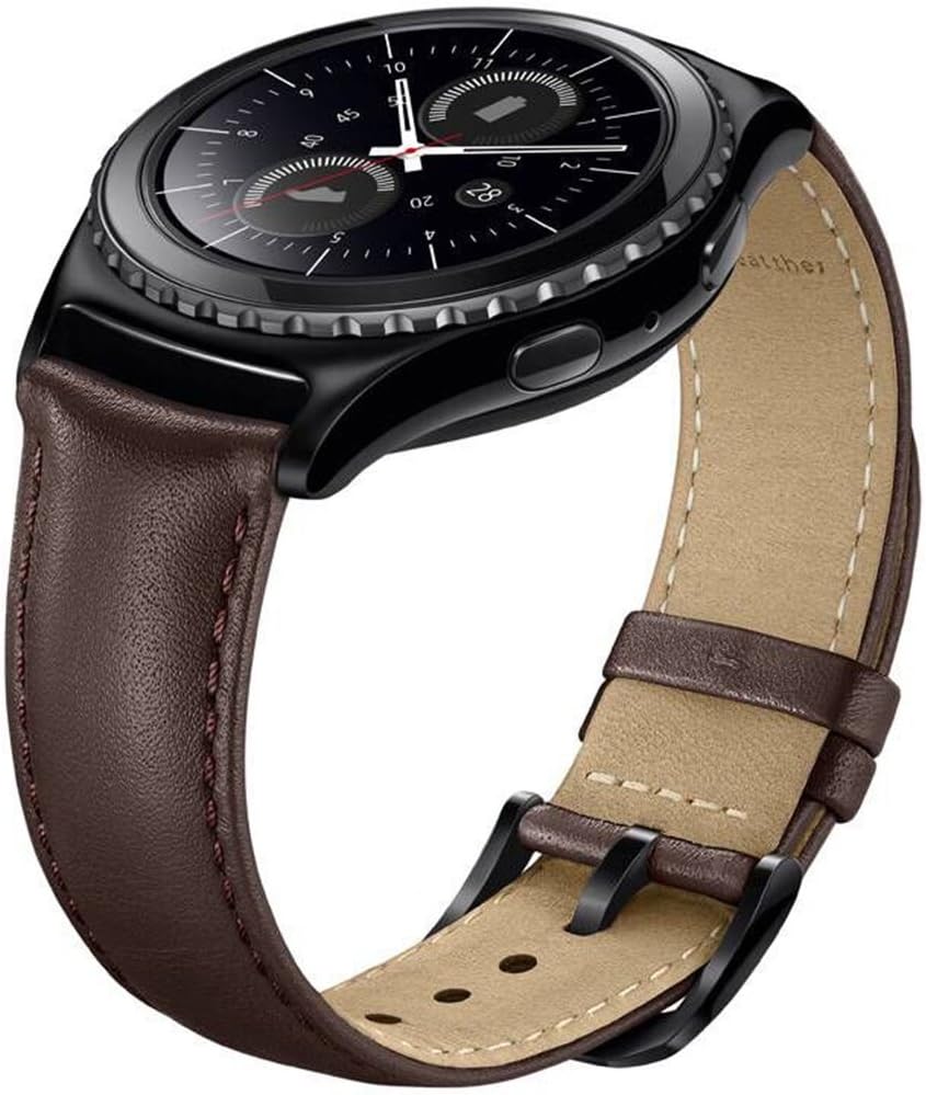 SUNDAREELeather Strap Compatible with Galaxy Watch 22MM 20MM