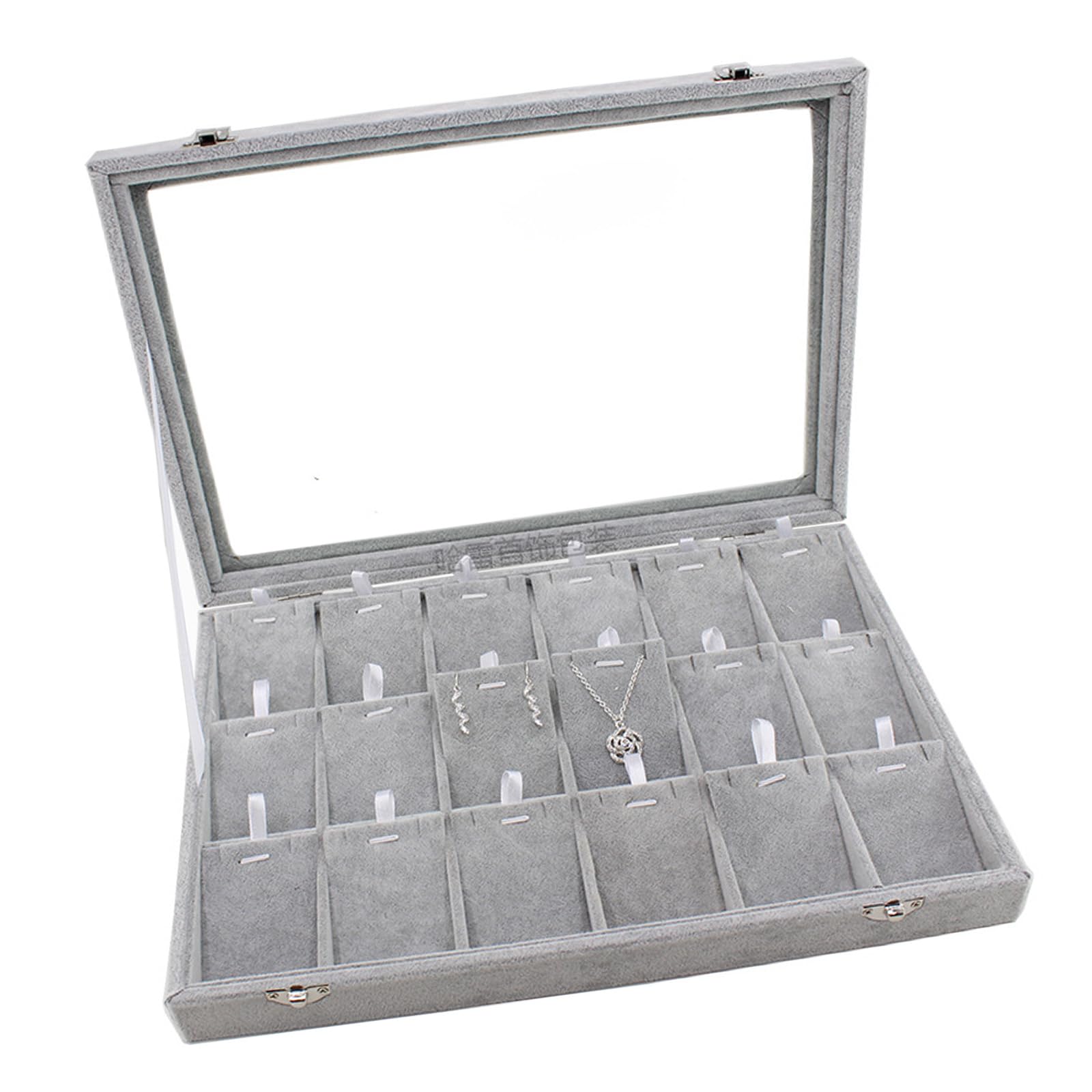 Anspruchsvolle Schmuckschatulle mit Fächern, Plüsch Schmuckbehälter, sichere Deckel Designs, Box zur sicheren Aufbewahrung der Schmuckkollektion