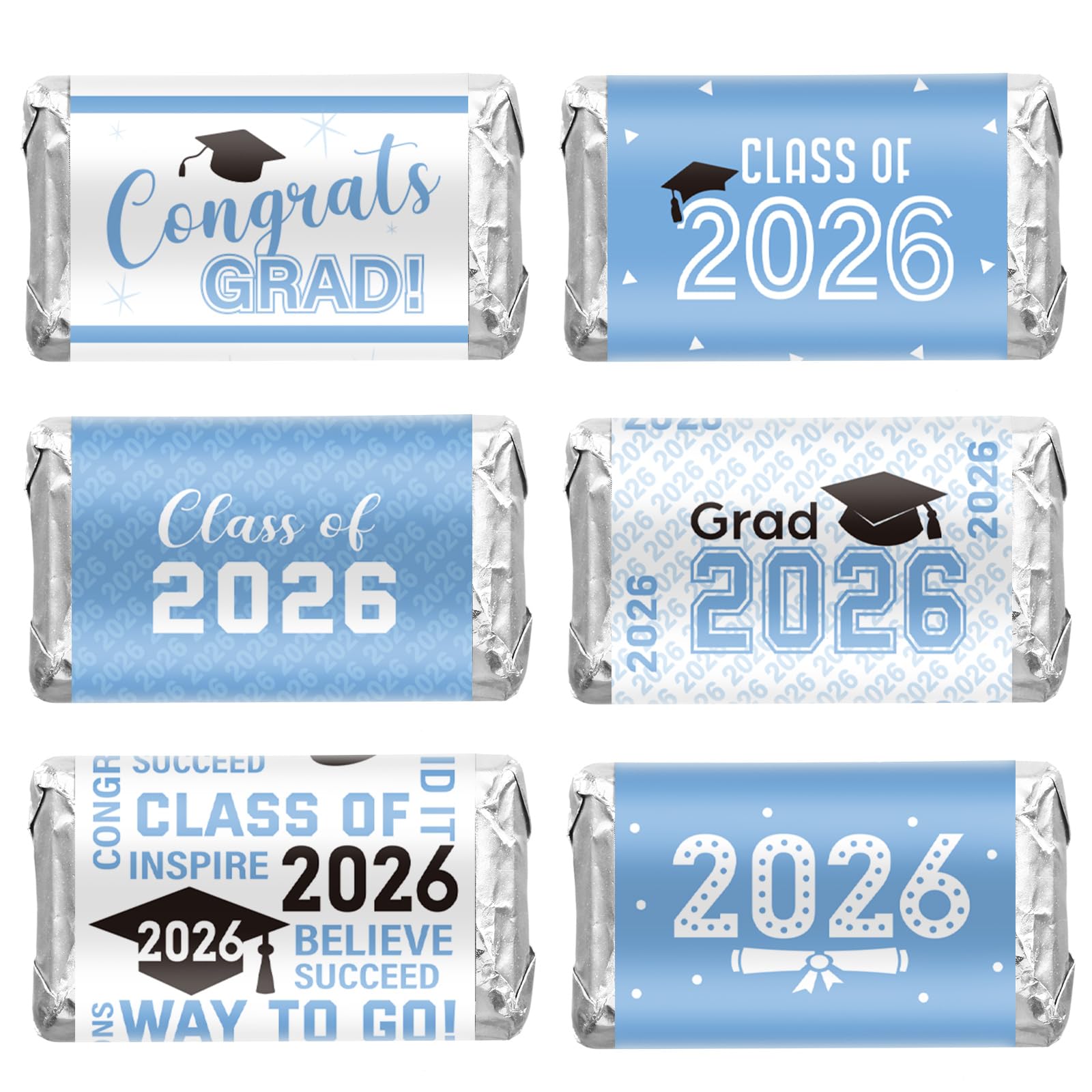 Étiquettes autocollantes diplôme 2024 Outus | 90 mini stickers pour bonbons de fête