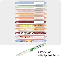 Vista 2 de U Brands Laguna Ballpoint Pens, Set of 12, Artist Touch, Bold (1.0mm) Point, Black Ink