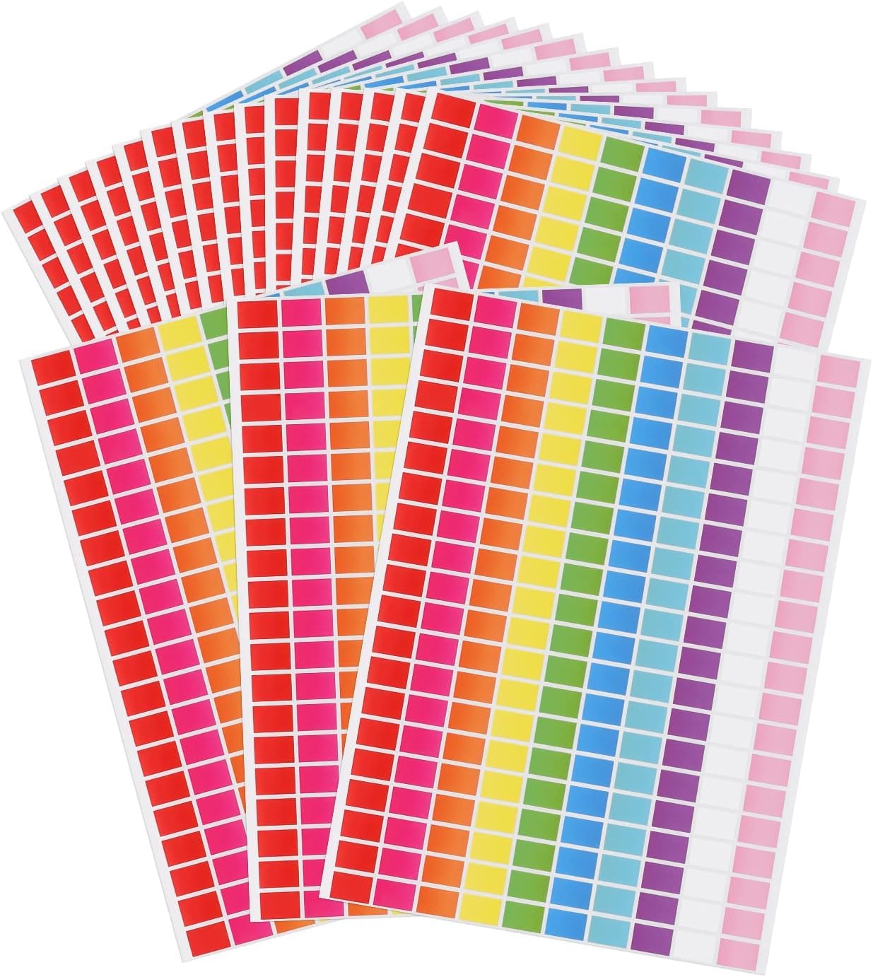 Azonee 4000pcs Rectangle Color Coding Labels 3/4inch Colored Stickers Removable Large Color Coding Labels Color Coded Label Stickers for Planner Labeling Moving Box Books Office