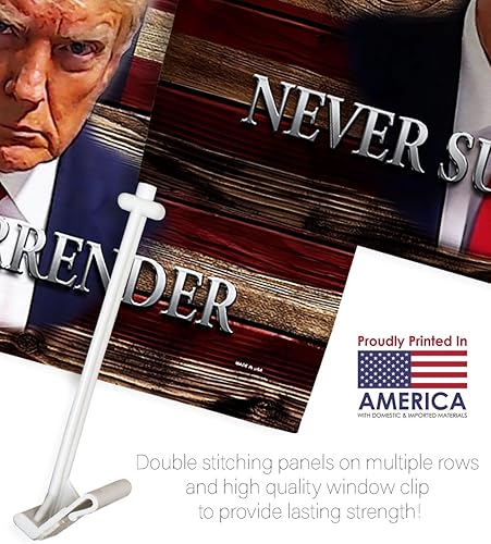 Miniatura 4 de Bandera de Trump Mug Shot Car Flag POW MIA Banderas de coche Make America Great Again Bandera para Carros MAGA Vehículo Decoración para Ventana Clip