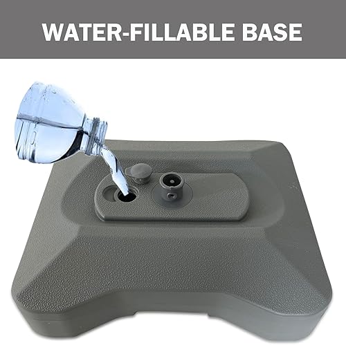 Miniatura 5 de 30 x 70 pulgadas de alta resistencia para exteriores de doble cara con base rellena de agua (solo marco)