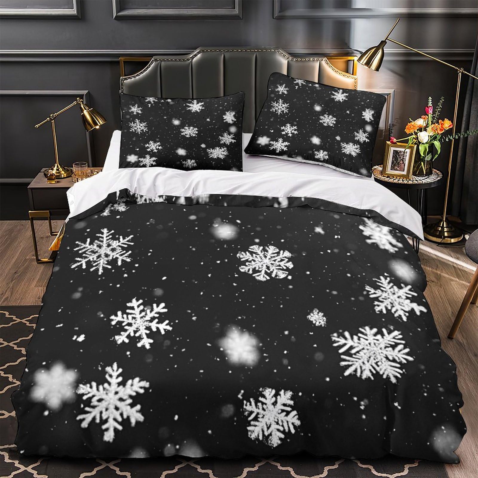 Parure de lit imprimé 3D super king 260x220cm microfibre