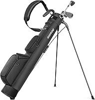 RIOROO Lightweight Golf Stand Bag 2.2 lbs - Par 3 Carry Bag Holds 7-8 Clubs, Cooler Pocket, Stable Stand, Multiple Pockets for Men & Women