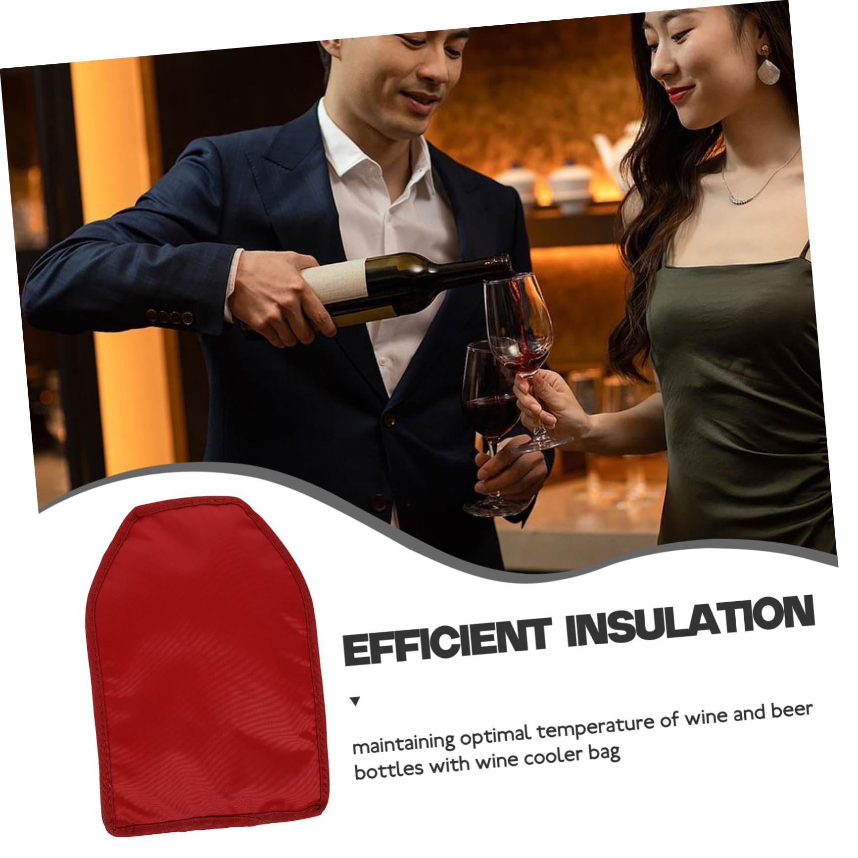 SHOWERORO Red Wine Ice Pack Cabinet Wine Cooler Sleeve Wine Bottle Cooler Beer Cooler Sleeve Wine Coolers for Wine Bottles Wine Cooler Holder Nylon
