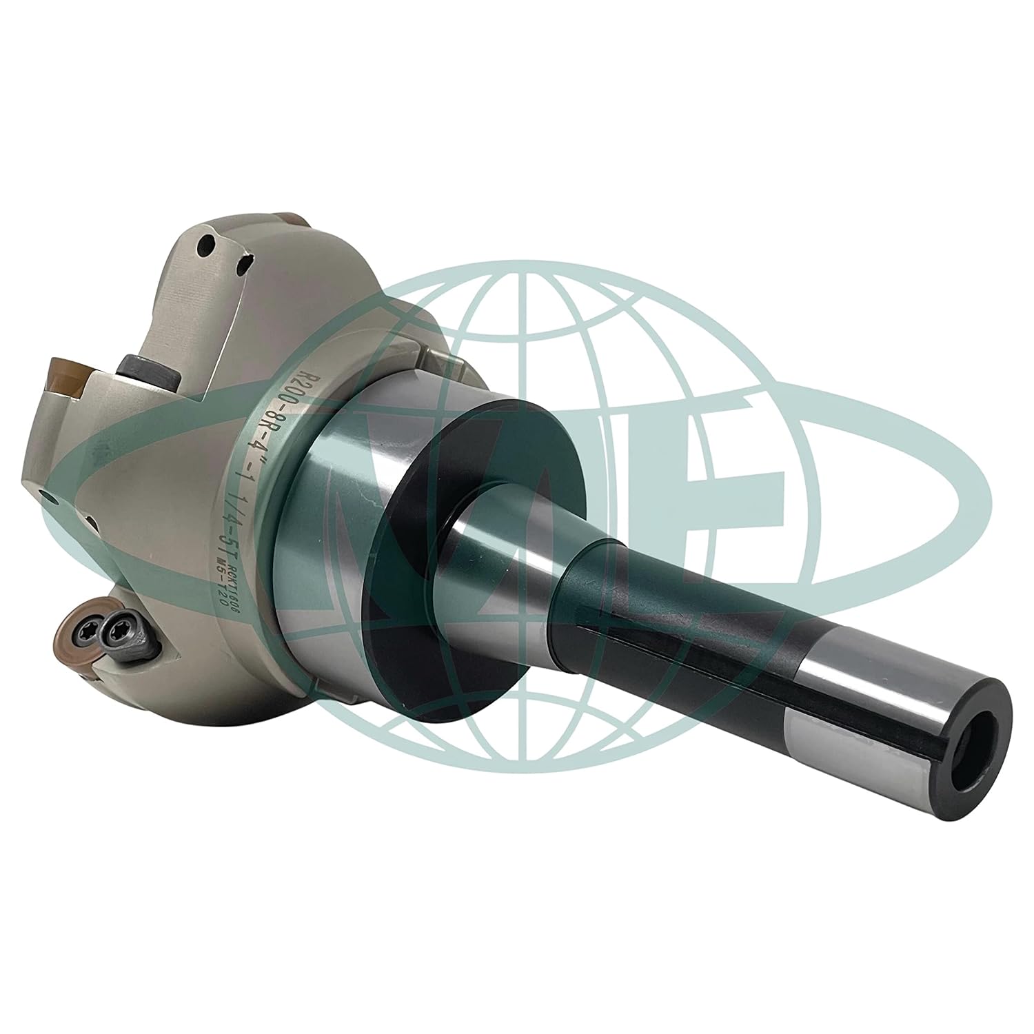 CME 4" 90° Indexable Face Mill w/ R8 Arbor, RCKT1606 Inserts Included, 5 Flutes