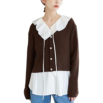 [ロペピクニック] カーディガン ケーブル編みショート丈ニットカーディガン レディース GDK54090