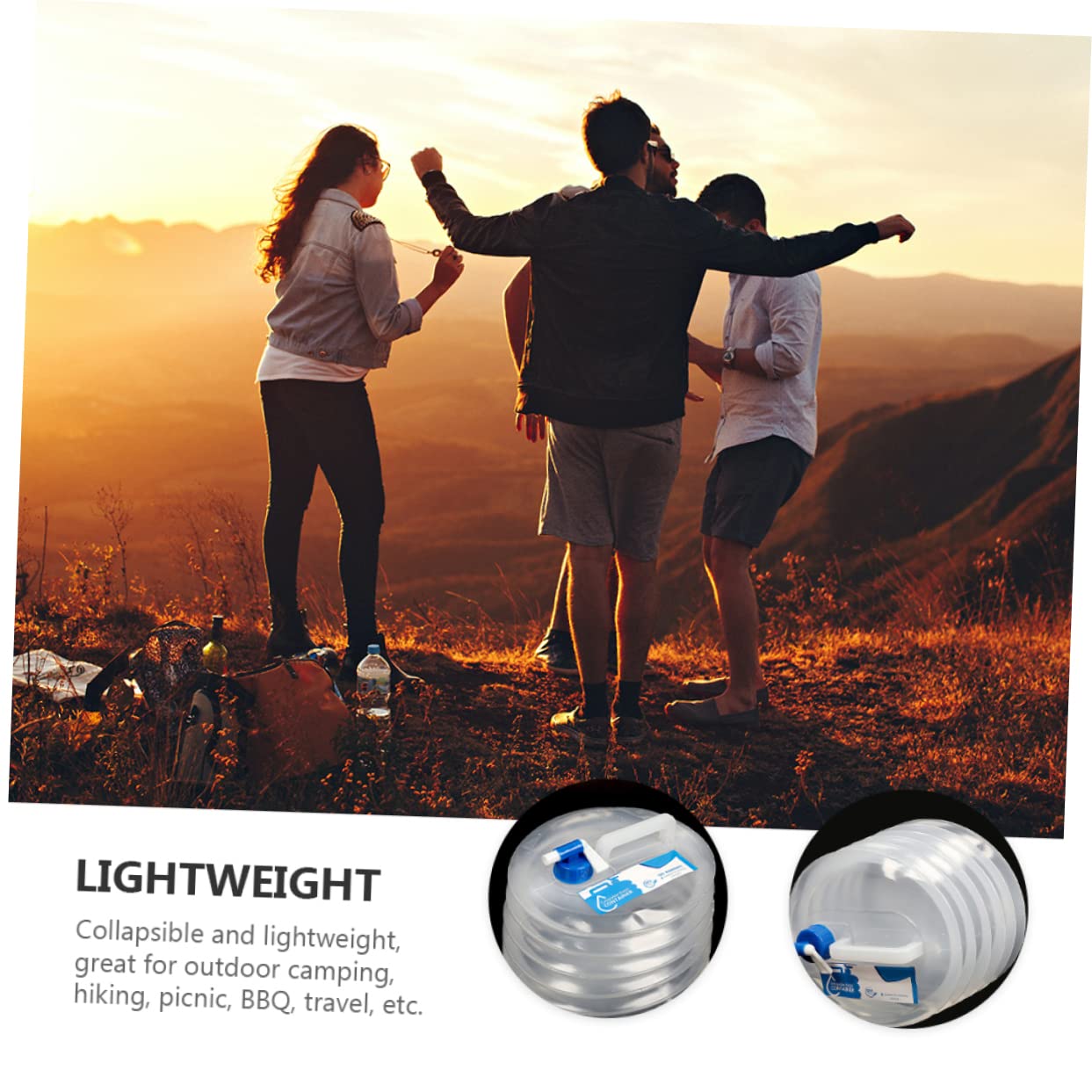 balacoo Collapsible Water Container Folding Water Bag Home Emergency Pe Material Compact Storage Solution