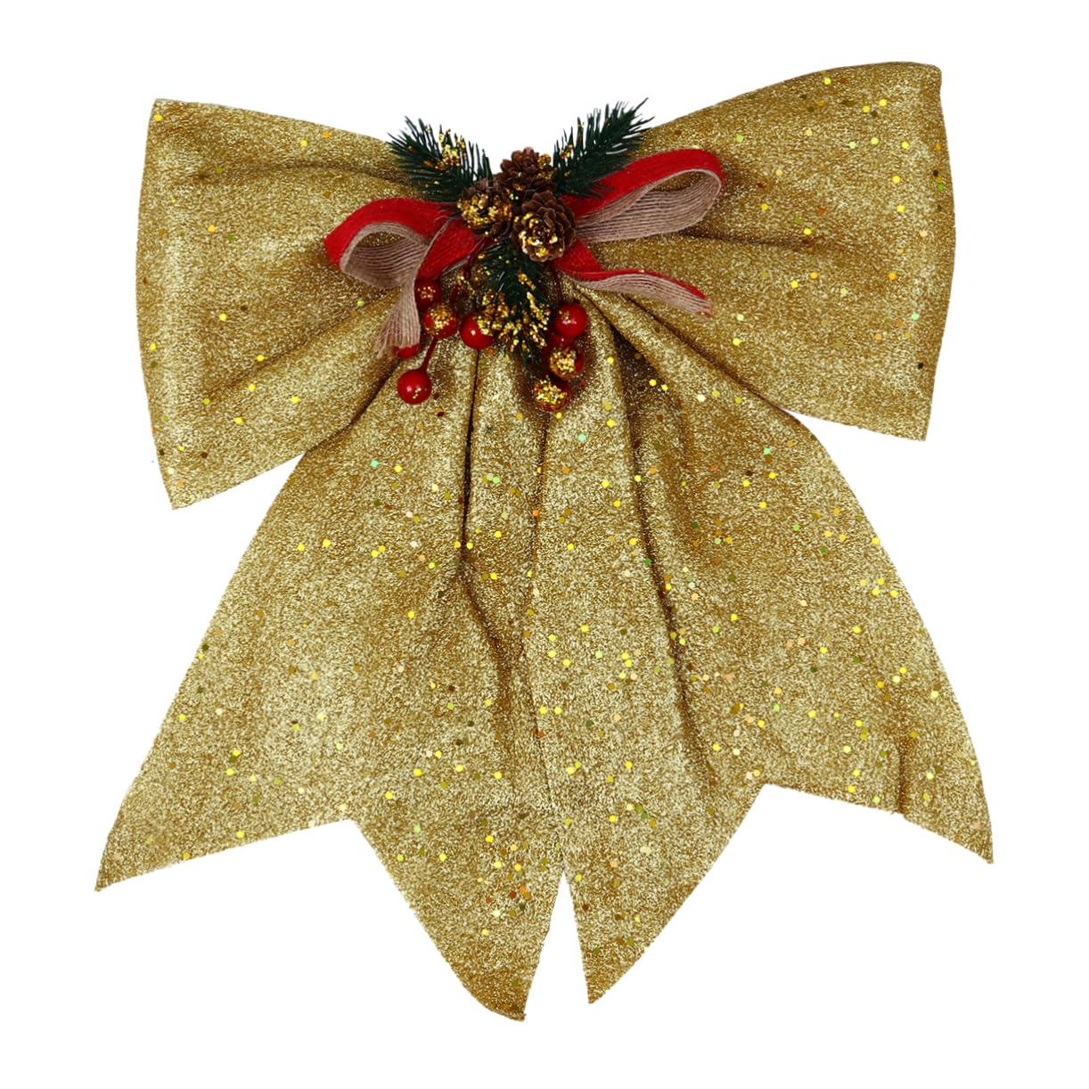 Zerodeko 3 Piezas Colgante de decoración de Lazo navideño Arco de Navidad Cinta de Navidad Christmas Tree Xmas Tree Regalos para embutidoras de Calcetines Home Decoracion Adorno de Navidad
