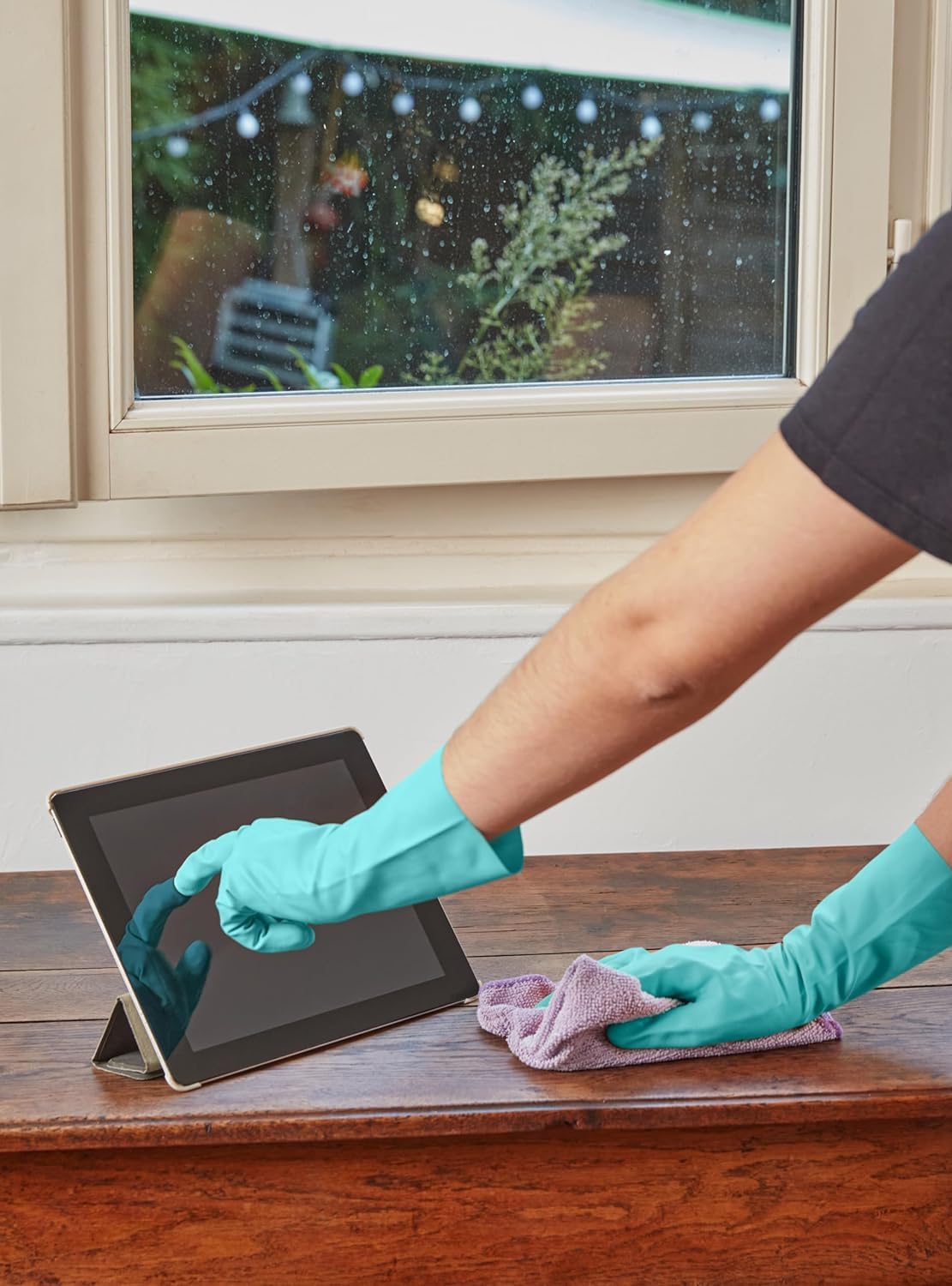 Spontex Comfort Huishoudhandschoenen - Maat S - 12 Paren - Natuurlijk Rubber Met Katoenen Binnenkant