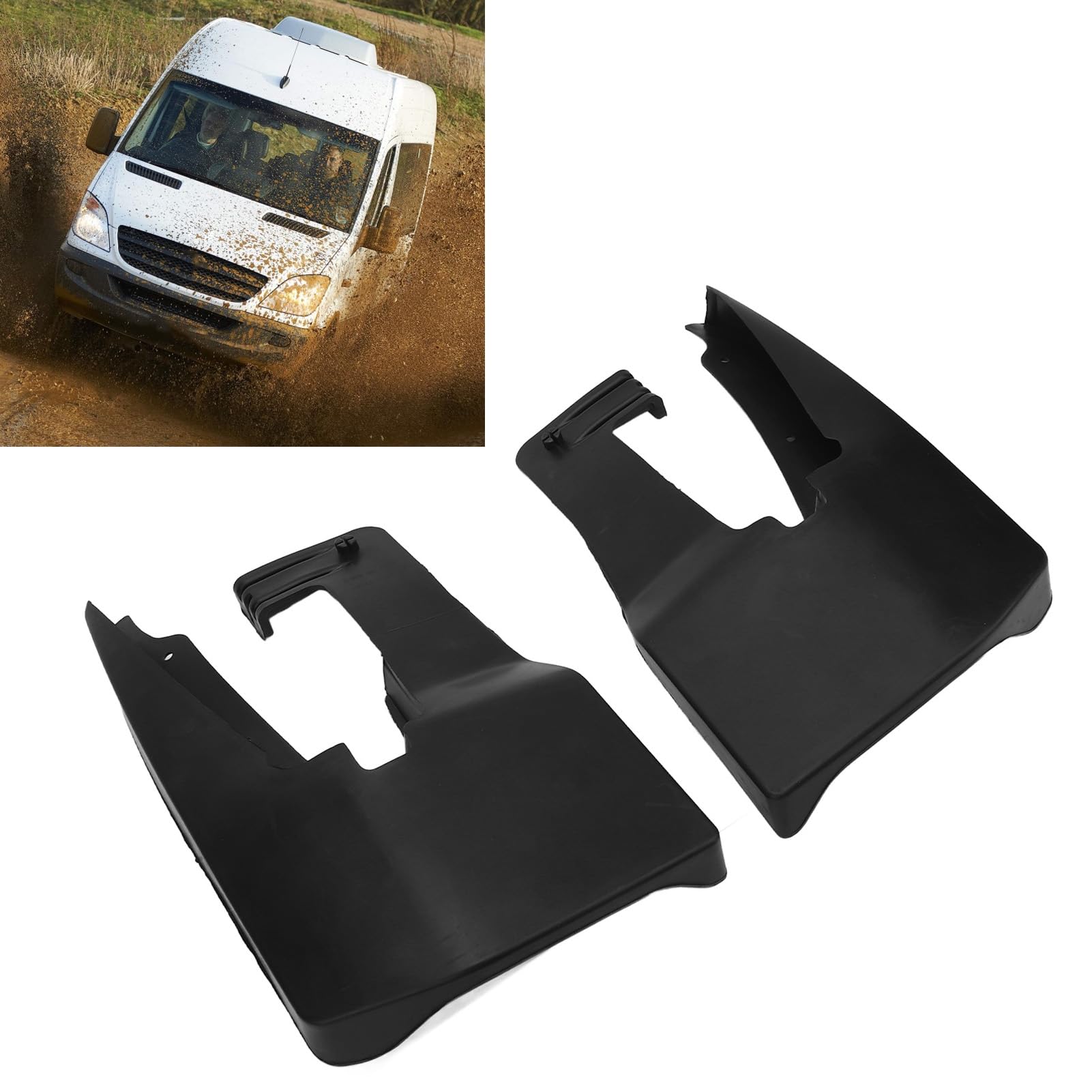 Bavettes de roue avant, protectrice, anti-impact, haute résistance, garde-boue de rechange pour Sprinter 2006 2017, Fabriqué en matériau durable PP,