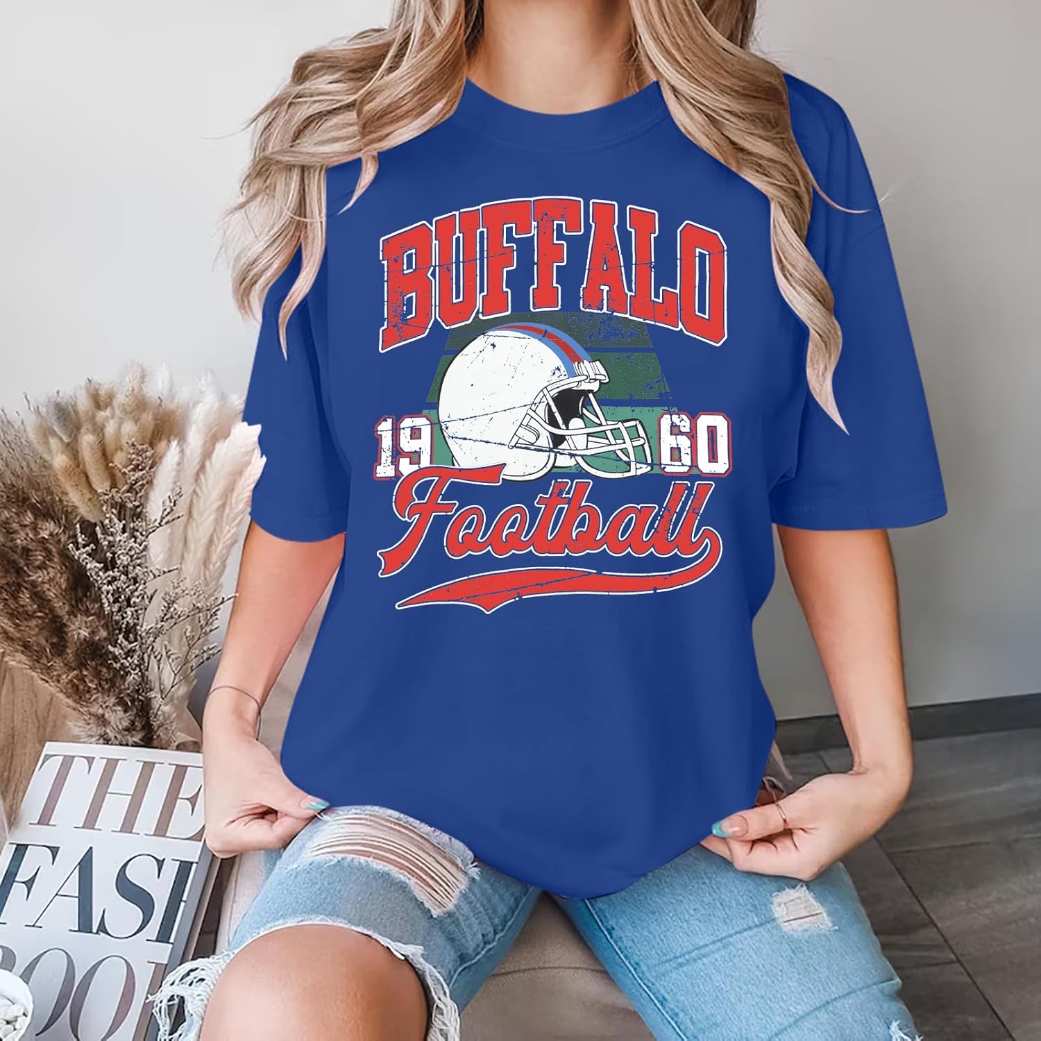 Football Shirts Women Football Team Fan Shirt Oversized Game Day Tshirt Rugby Gifts Tee Tops - Image 5