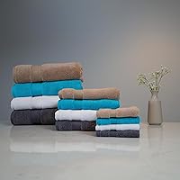 Vista 6 de Classic Turkish Towels CTT - Luxury 6 Piece Towel Set, 100% Turkish Cotton, Quick Drying, Highly Absorbent & Comfy, Includes 2 Bath Towels, 2 Hand