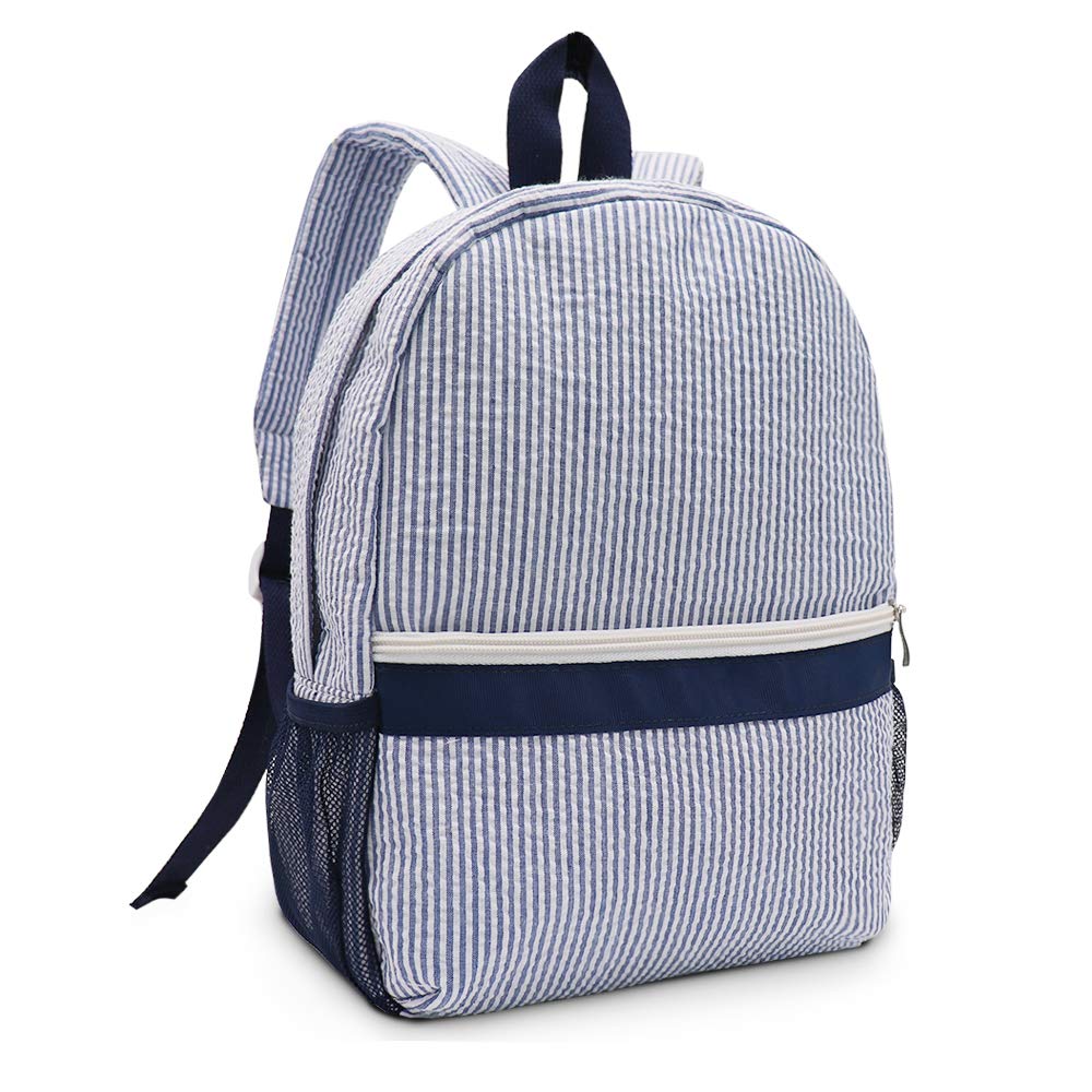 Seersucker Backpack Kindergarten Toddler Backpack Preppy Kids School Bookbag