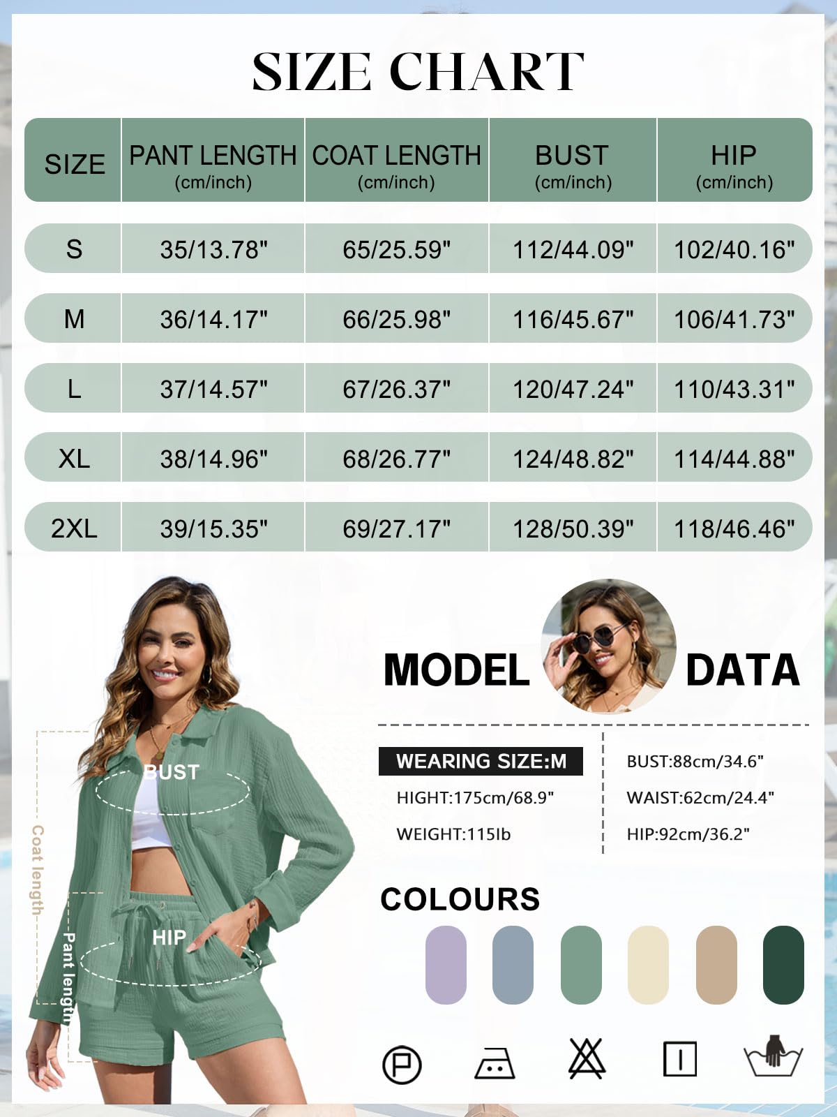 CheChury Completo Donna Elegante 2 Pezzi in Lino Estivo Camicia a Maniche Lunghe e Pantaloncini Set Tuta Casual Completi Sportivo Camicie con Bottoni Pantaloncini con Coulisse Spiaggia Lavoro Vacanza