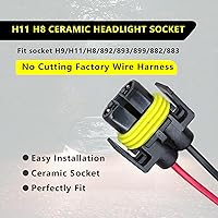 Vista 4 de DWLJX913BL-2PS - 2 conectores de cable para faros delanteros H11, enchufes de arnés de cableado de extensión con cables, adaptador de coleta